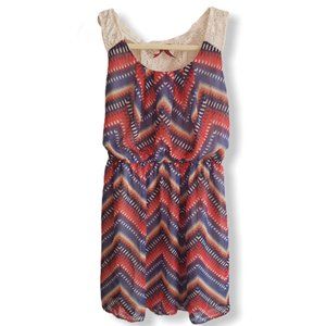 Red Camel minidress boho crochet tunic lace summer